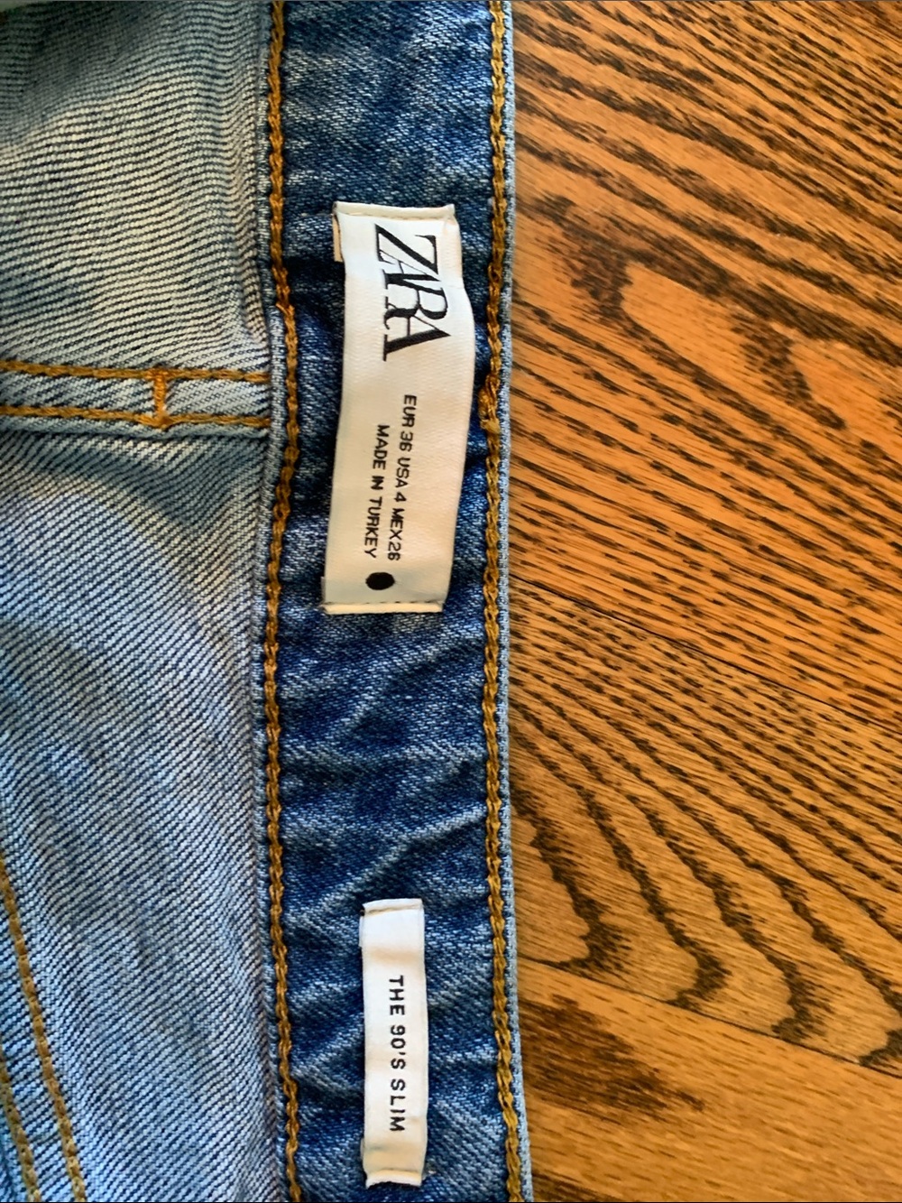 Zara Medium Blue 90's Slim Denim Jeans - Picture 2 of 4